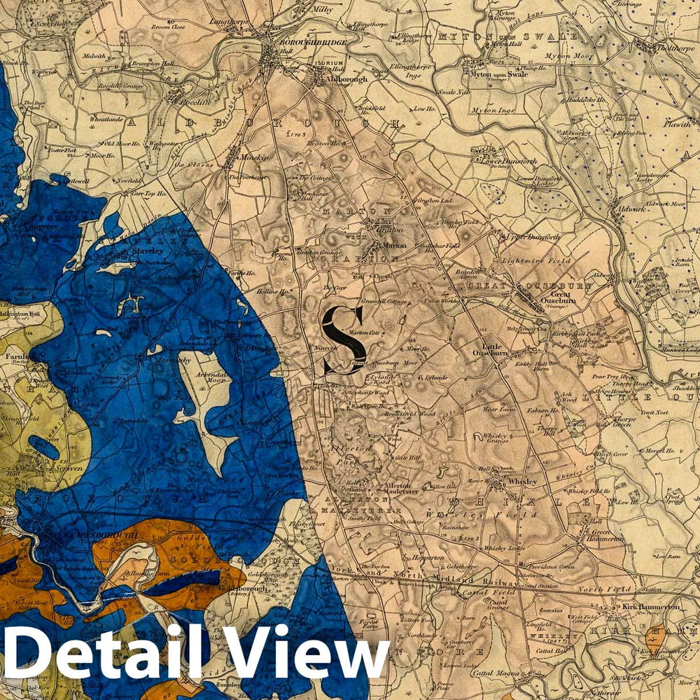 Historic Map : Geologic Atlas Map, 93. Ripley, York, NW Quad. 1874 - Vintage Wall Art