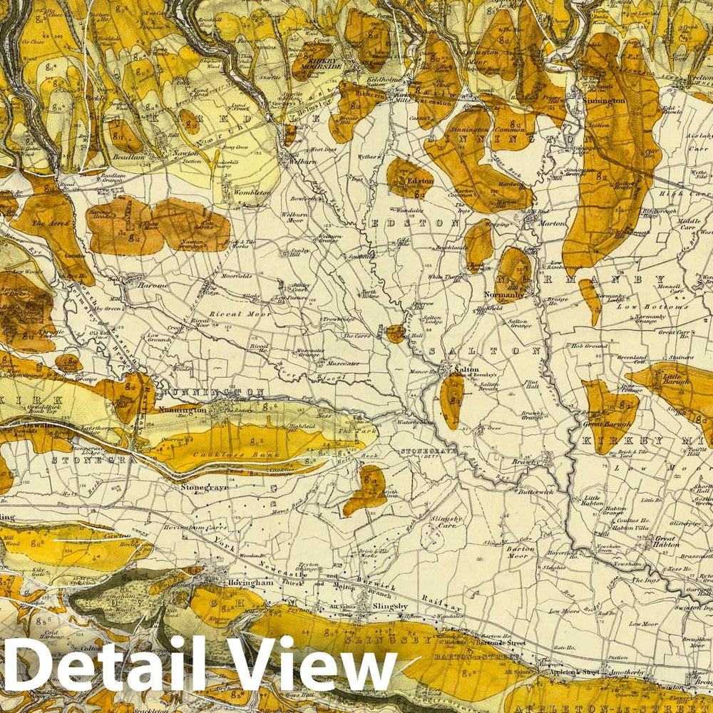 Historic Map : Geologic Atlas Map, 96. Helmsley, SE Quad. 1882 - Vintage Wall Art