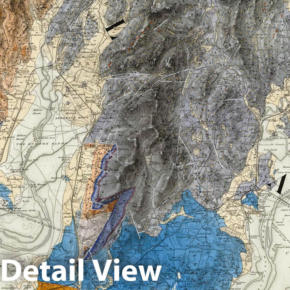 Historic Map : Geologic Atlas Map, 98. Kendal, SW Quad. 1883 - Vintage Wall Art