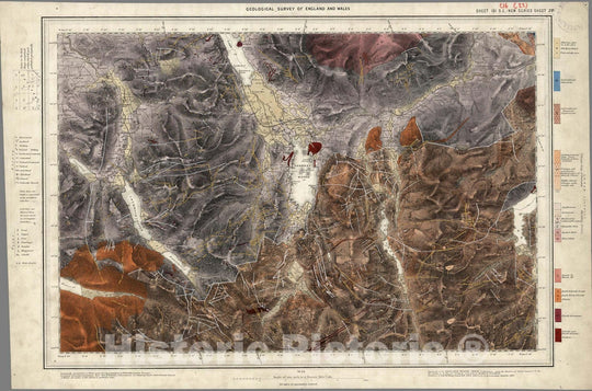 Historic Map : Geologic Atlas Map, 102. Alston, Appleby, NE Quad. 1883 - Vintage Wall Art