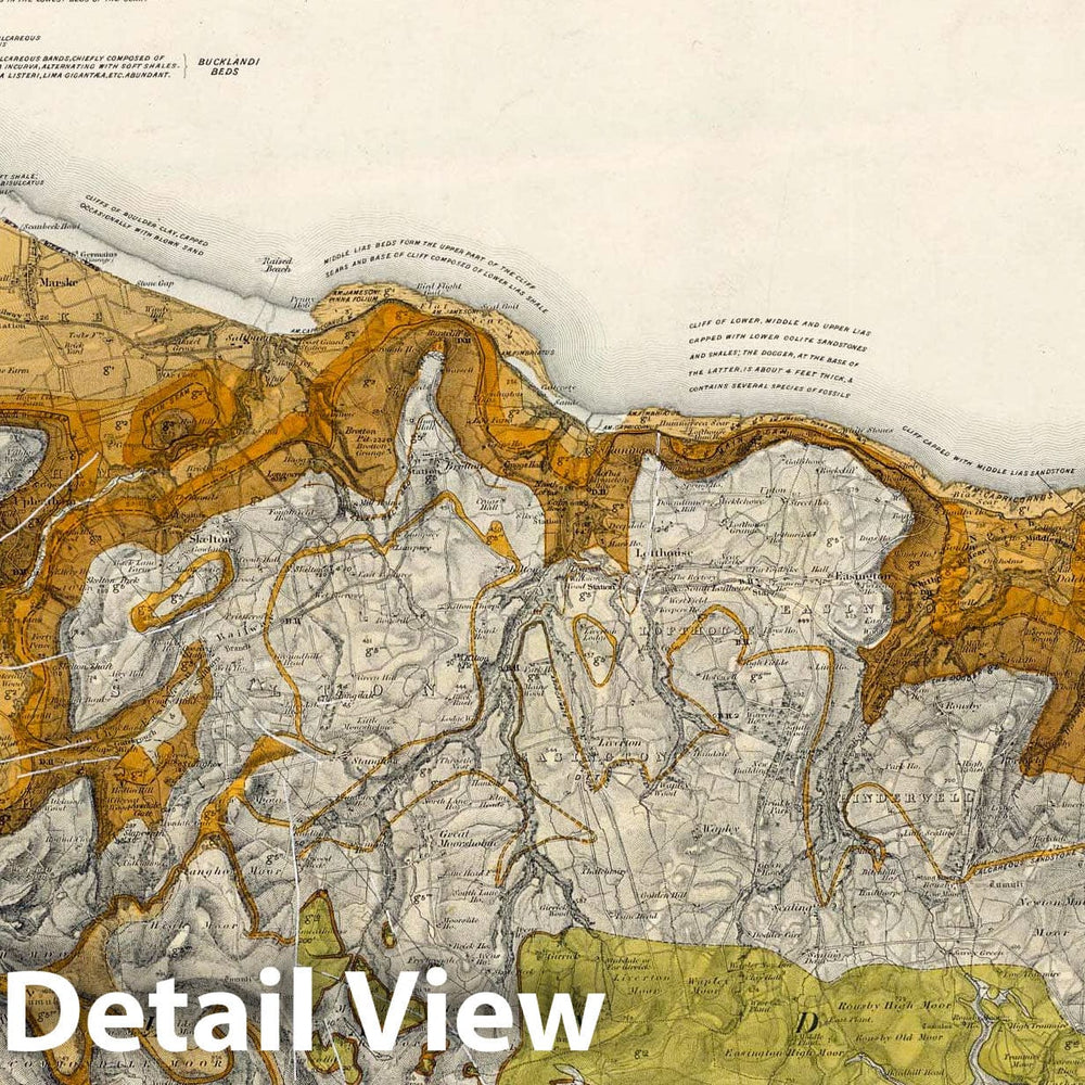 Historic Map : Geologic Atlas Map, 104. Whitby, SW Quad. 1884 - Vintage Wall Art