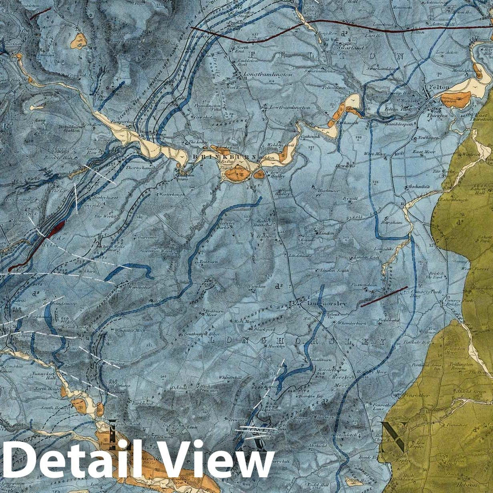 Historic Map : Geologic Atlas Map, 109. Rothbury, Alnwick, SW Quad. 1895 - Vintage Wall Art