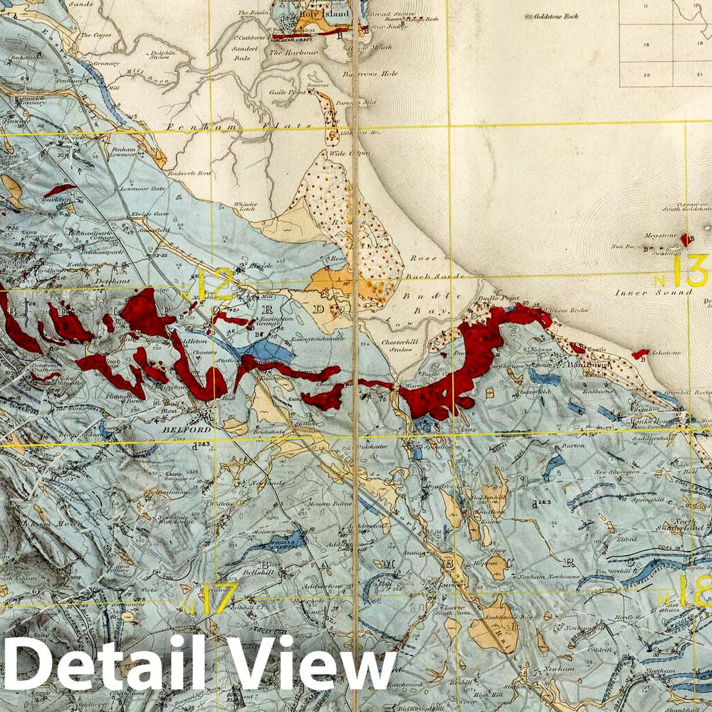 Historic Map : Geologic Atlas Map, 110. Berwick, SE Quad. 1890 - Vintage Wall Art