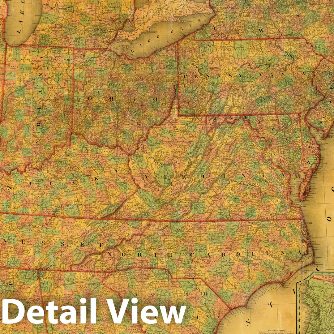 Historic Map : Mitchell's Reference & Distance Map of The United States, 1845 v1