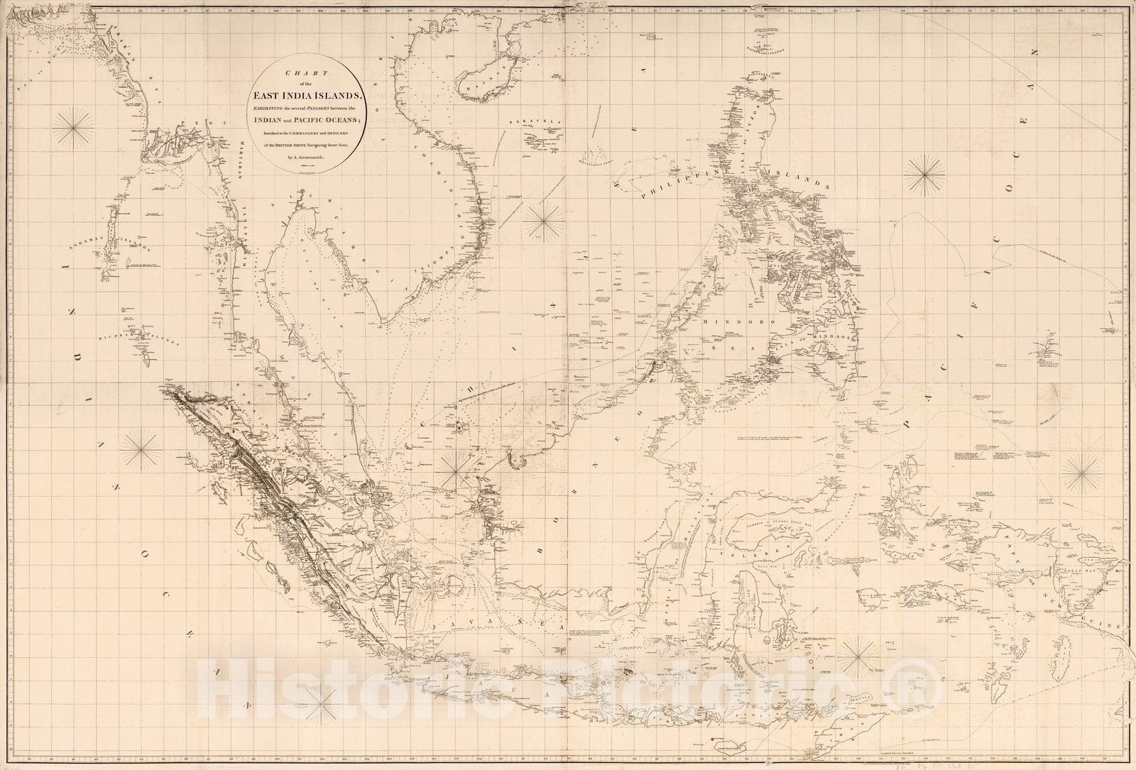 Historic Wall Map : Composite: Chart of the East India Islands 1812 - Vintage Wall Art