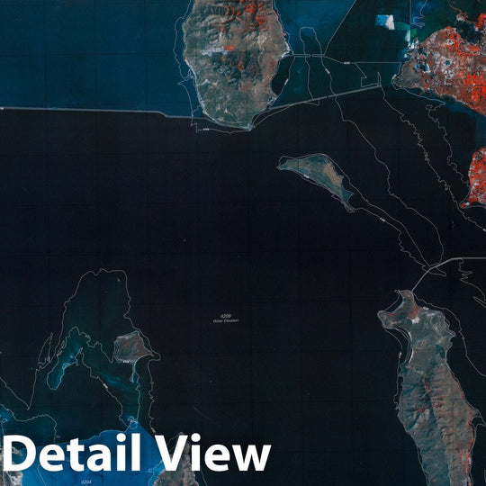 Historic Map : Wall Map, Utah: Great Salt Lake and Vicinity - Landsat Image 1984 - Vintage Wall Art