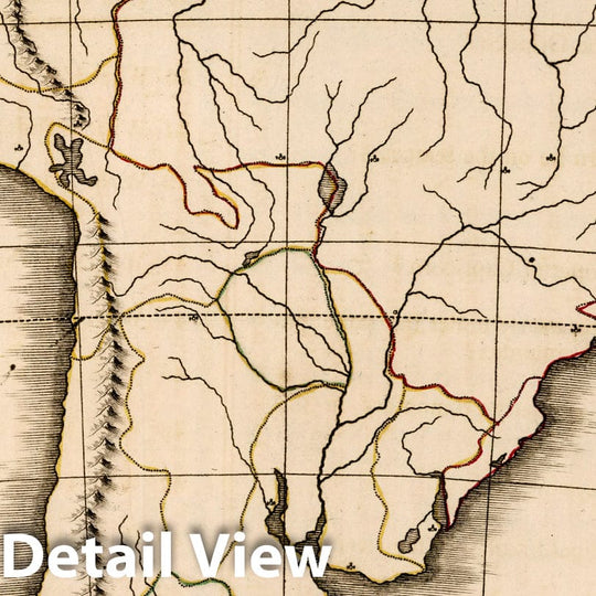 Historic Map : South America. Copied from Wilkinson's General Atlas. Practical Geography; in A Series of Exercises, 1815 Atlas - Vintage Wall Art