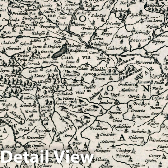 Historic Map : Poland, Polonia. Atlas sive Cosmographicae Meditationes de Fabrica Mundi et fabricati Figura, 1636 Atlas , Vintage Wall Art