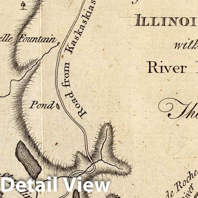 Historic Map : Villages in the Illinois Country., 1778, Vintage Wall Decor