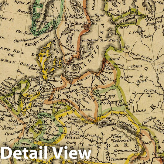 Historic Map : Europe. (Boston: Hilliard, Gray, Little and Wilkins, 1826), 1826 Atlas - Vintage Wall Art