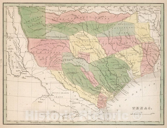 Historic Map : Texas. A Comprehensive Atlas, Geographical, Historical & Commercial, 1838 Atlas - Vintage Wall Art