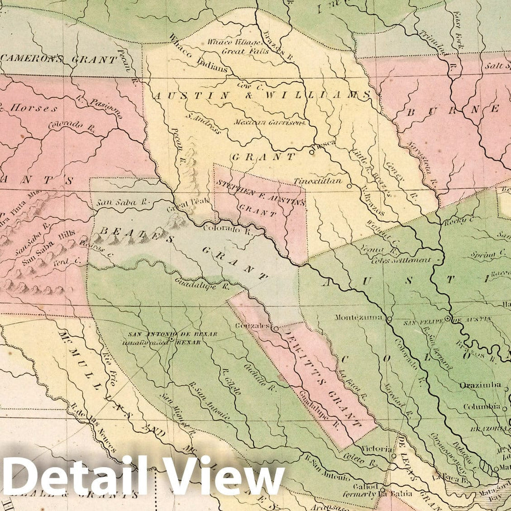 Historic Map : Texas. A Comprehensive Atlas, Geographical, Historical & Commercial, 1838 Atlas - Vintage Wall Art