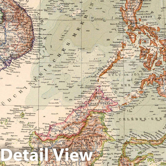 Historic Map : Indonesia, 72. Malaiische Inselwelt. Malay Archipelago, Indonesia, 1925 Atlas , Vintage Wall Art