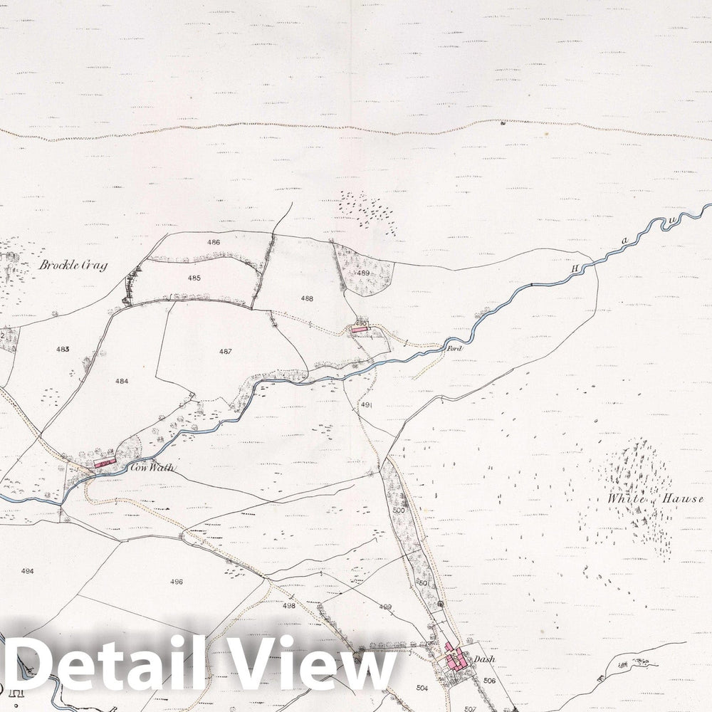 Historic Map : Uldale Parish. Co. Cumberland. Sheet XLVII.14, 1865 Atlas - Vintage Wall Art