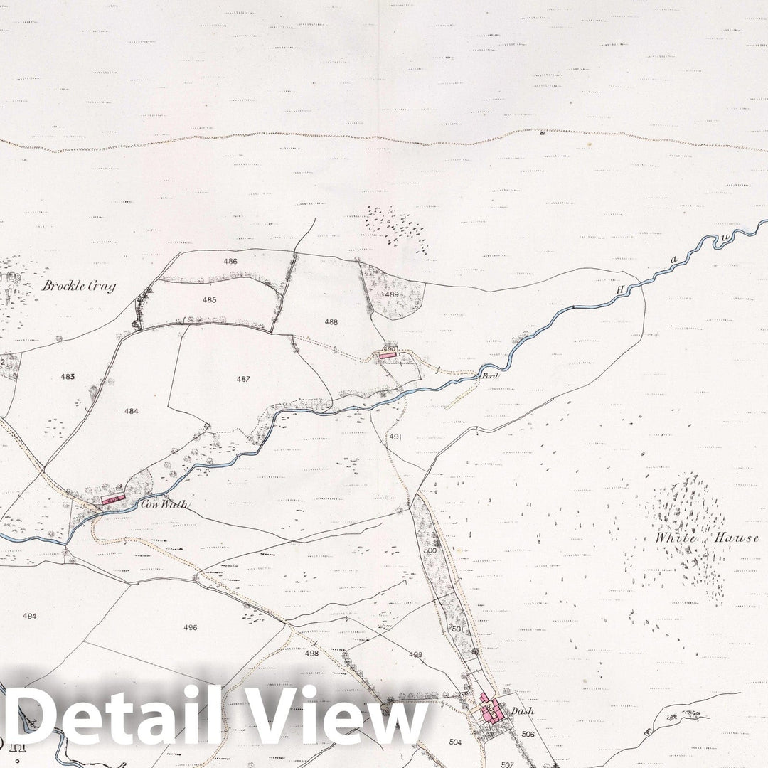 Historic Map : Uldale Parish. Co. Cumberland. Sheet XLVII.14, 1865 Atlas - Vintage Wall Art