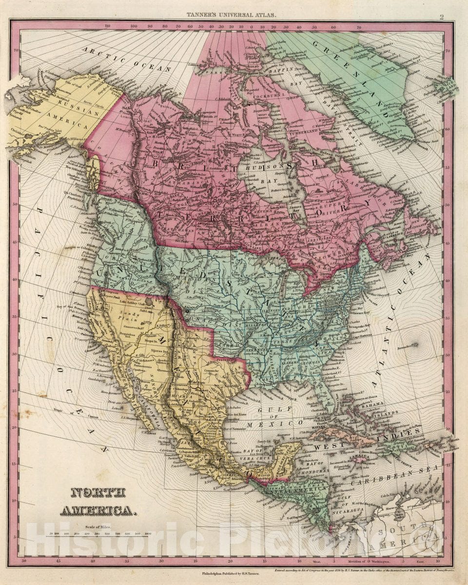 Historic Map : North America, 1836 Atlas v2