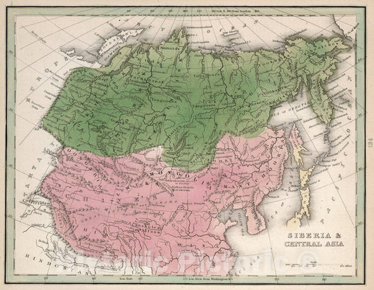 Historic Map : Siberia & Central Asia. A Comprehensive Atlas, Geographical, Historical & Commercial, 1838 Atlas - Vintage Wall Art