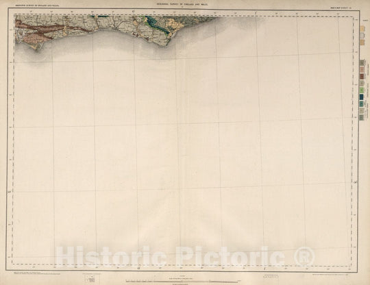 Historic Map : Sheet 15. Ordnance Survey of England and Wales, 1891 Geologic Atlas - Vintage Wall Art