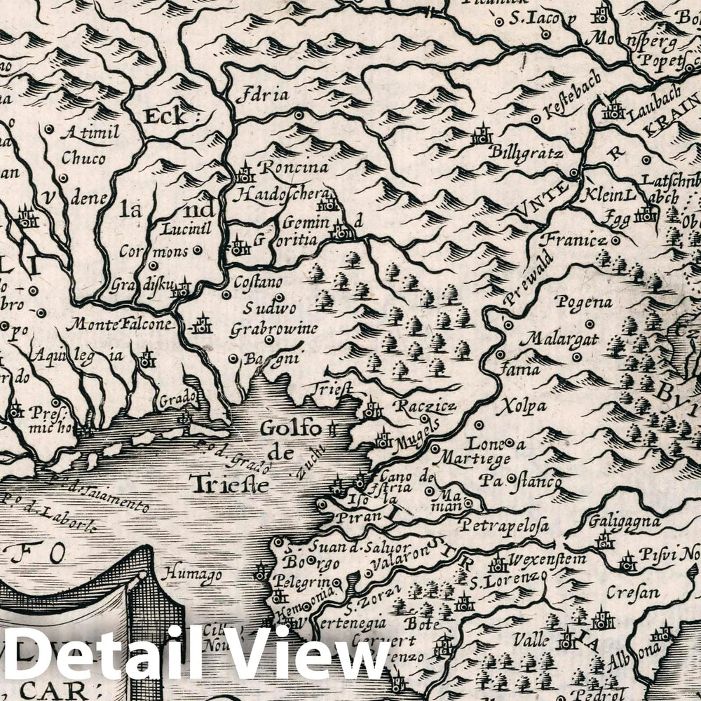 Historic Map : Italy, Forum Iulium, Karstia, Carniola, Histria Et Windorum Marchia, 1636 Atlas , Vintage Wall Art