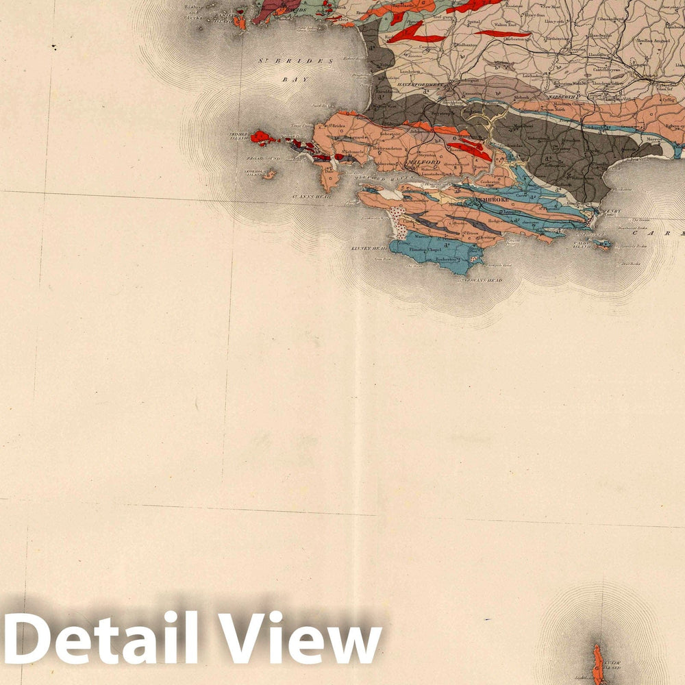 Historic Map : Sheet 10. Ordnance Survey of England and Wales, 1891 Geologic Atlas - Vintage Wall Art