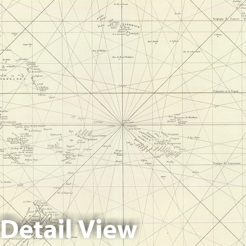 Historic Map : Grand Ocean., 1828, Vintage Wall Decor