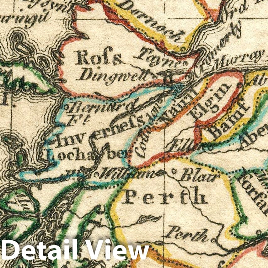 Historic Map : Scotland. Atlas Minimus or a New Set of Pocket Maps of The Several Empires, Kingdoms and States of The Known World, 1758 Atlas - Vintage Wall Art