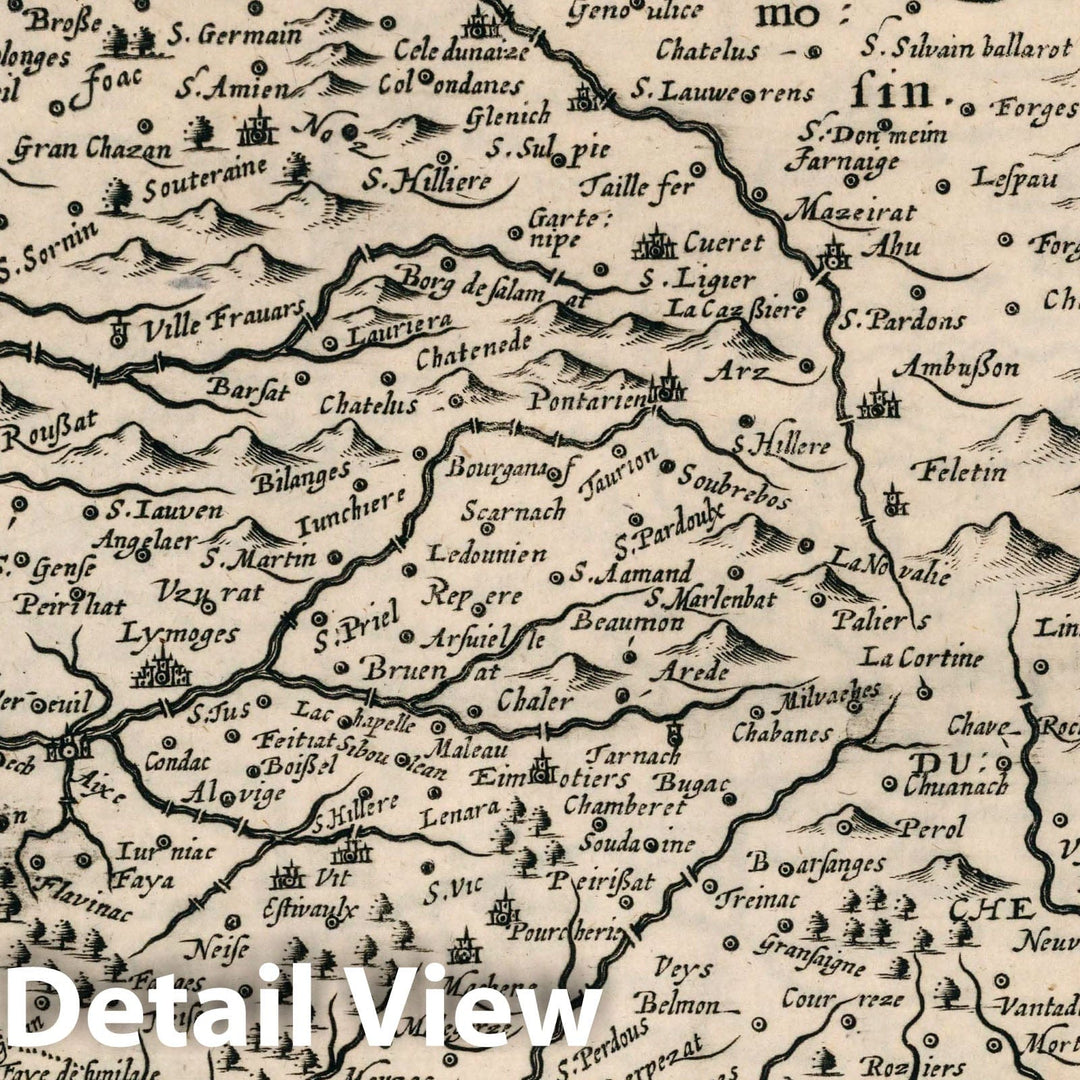 Historic Map : France, Totius Lemouicier. Atlas sive Cosmographicae Meditationes de Fabrica Mundi et fabricati Figura, 1636 Atlas , Vintage Wall Art