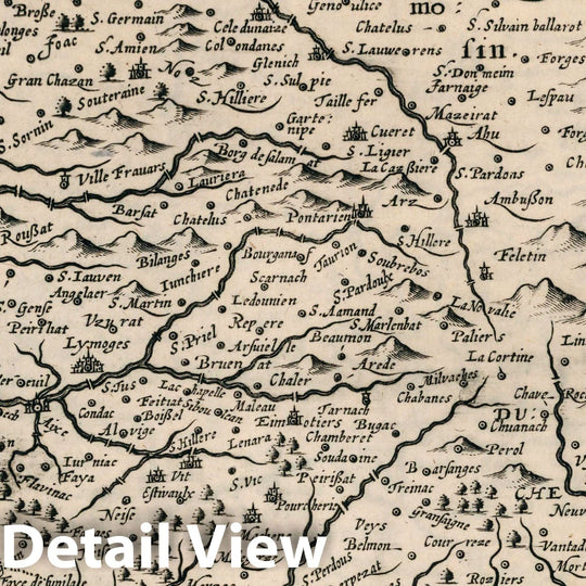 Historic Map : France, Totius Lemouicier. Atlas sive Cosmographicae Meditationes de Fabrica Mundi et fabricati Figura, 1636 Atlas , Vintage Wall Art