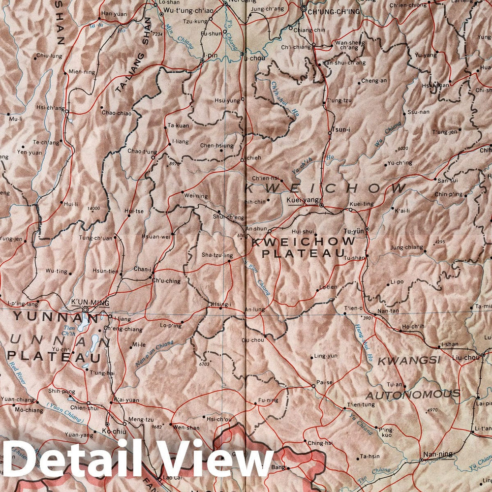 Historic Map : Southwest. (to accompany) People's Republic of China - Atlas. November 1971. Central Intelligence Agency, 1971 Atlas - Vintage Wall Art