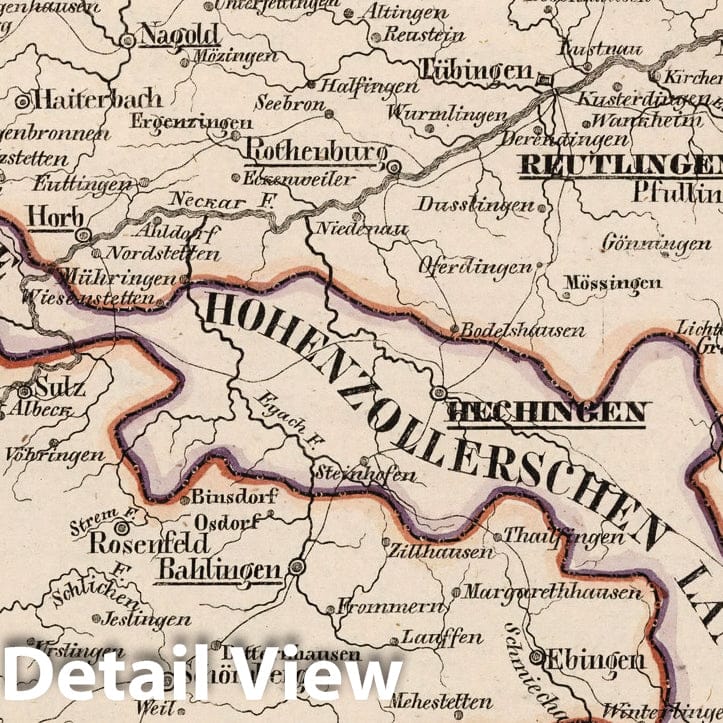 Historic Map : Germany, V.2: 6-10: VI: II. Wurtemberg. Der Schwarzwal Kreis, 1825 Atlas , Vintage Wall Art