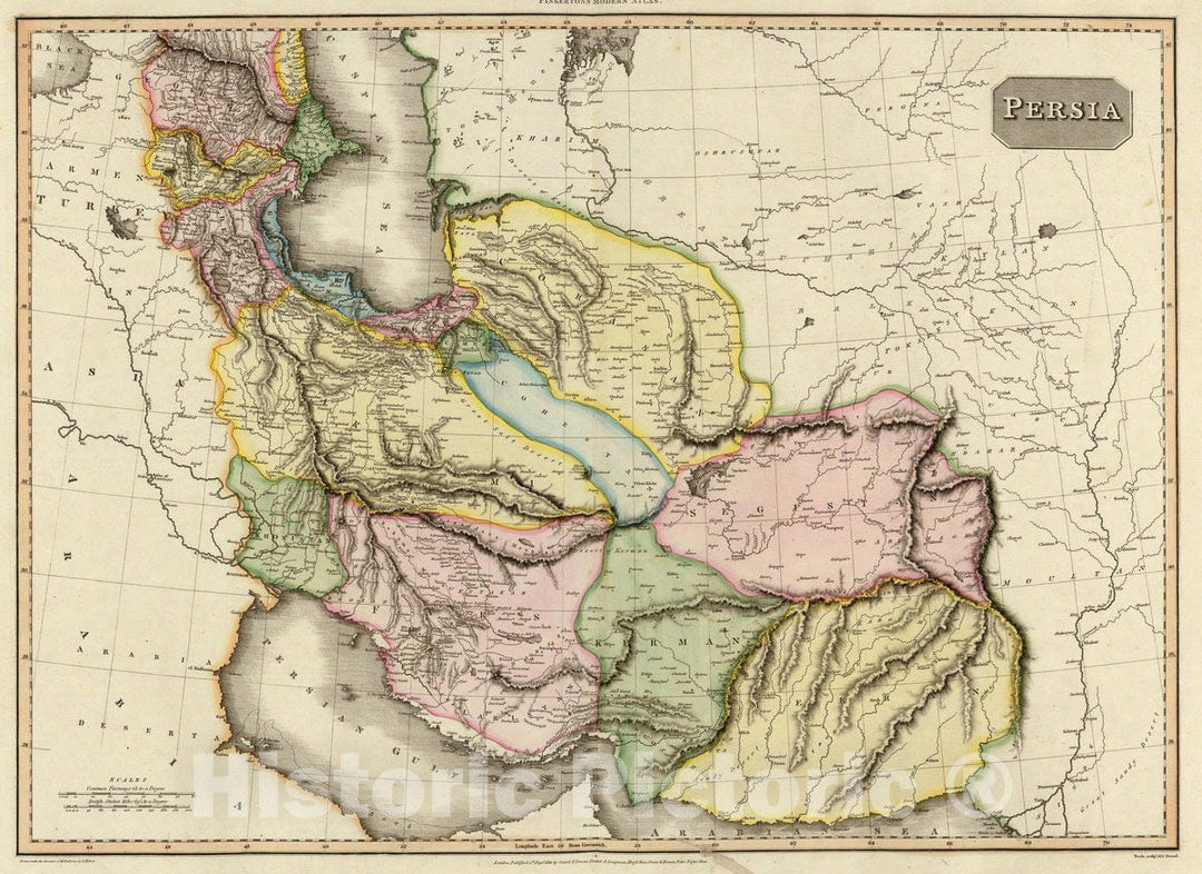 Historic Map : Persia., 1815, Vintage Wall Decor