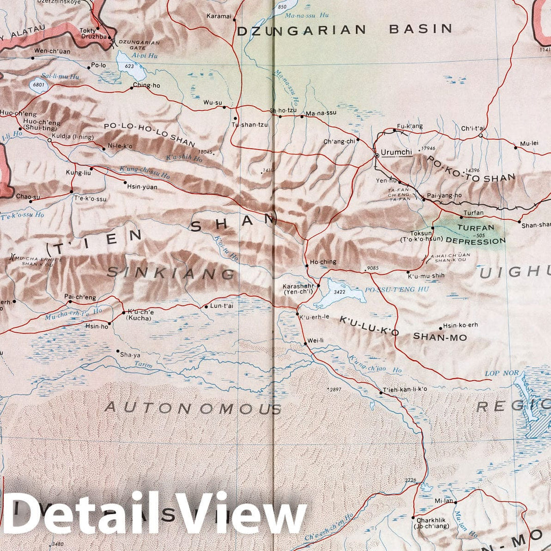 Historic Map : Sinkiang. (to accompany) People's Republic of China - Atlas. November 1971. Central Intelligence Agency, 1971 Atlas - Vintage Wall Art