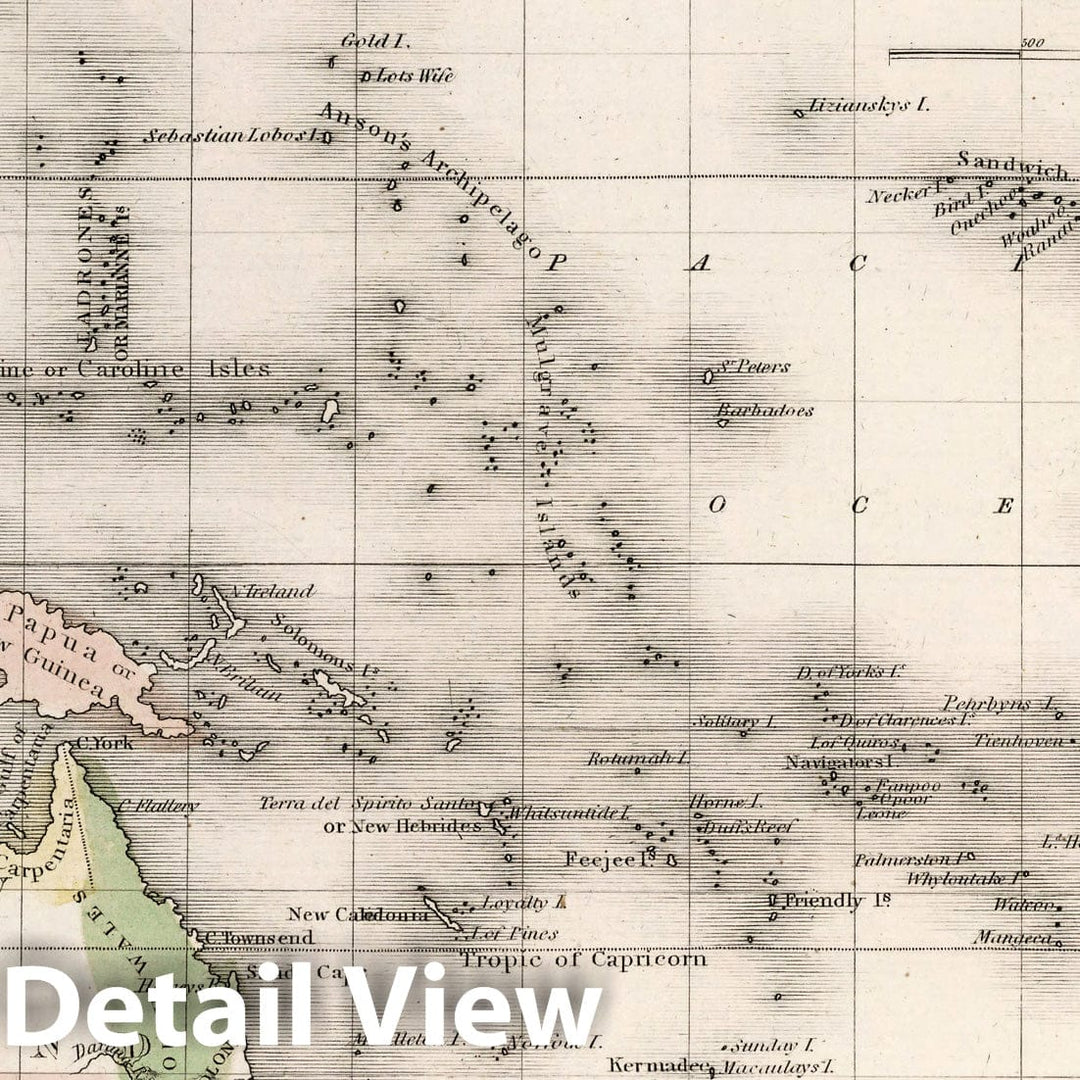 Historic Map : Oceanica or Oceania. A Comprehensive Atlas, Geographical, Historical & Commercial, 1838 Atlas - Vintage Wall Art