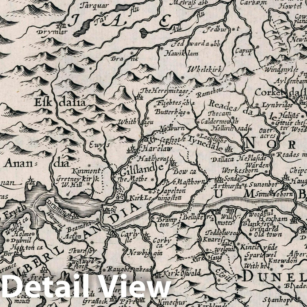 Historic Map : Scotland, Northumbria, Cumberlandia, et Dunelmensis Episcopatus, 1636 Atlas , Vintage Wall Art