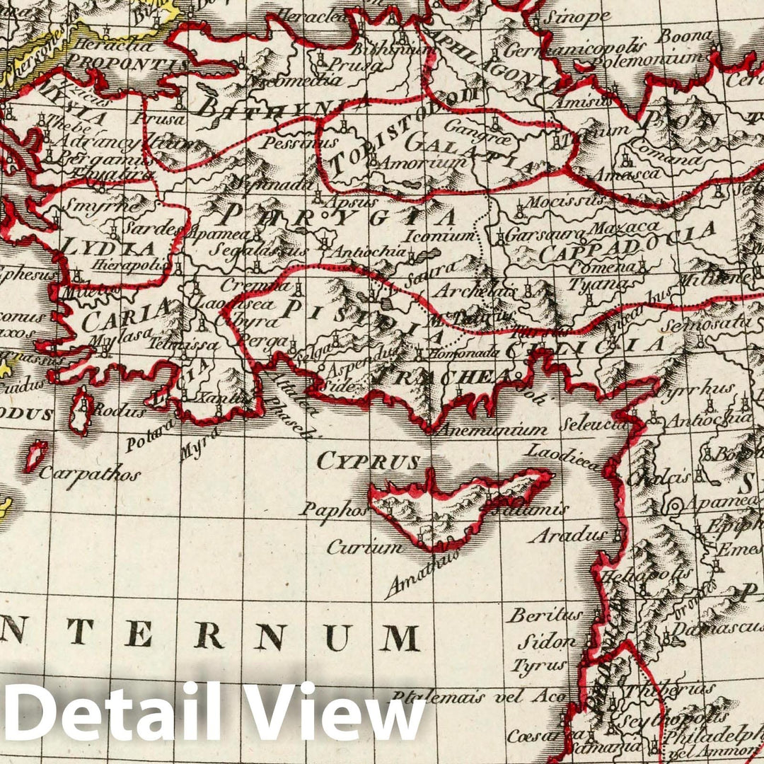 Historic Map : Mediterranean XXXVIII. Orbis Romani Pars Orientalis, 1804 Atlas , Vintage Wall Art