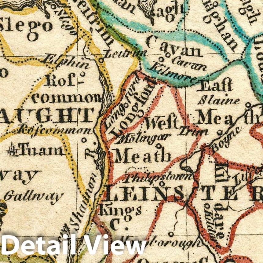 Historic Map : Ireland. Atlas Minimus or a New Set of Pocket Maps of The Several Empires, Kingdoms and States of The Known World, 1758 Vintage Wall Art