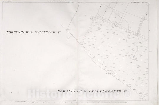 Historic Map : Ireby Parish. Co. Cumberland. Sheet XLVI.8, 1865 Atlas - Vintage Wall Art