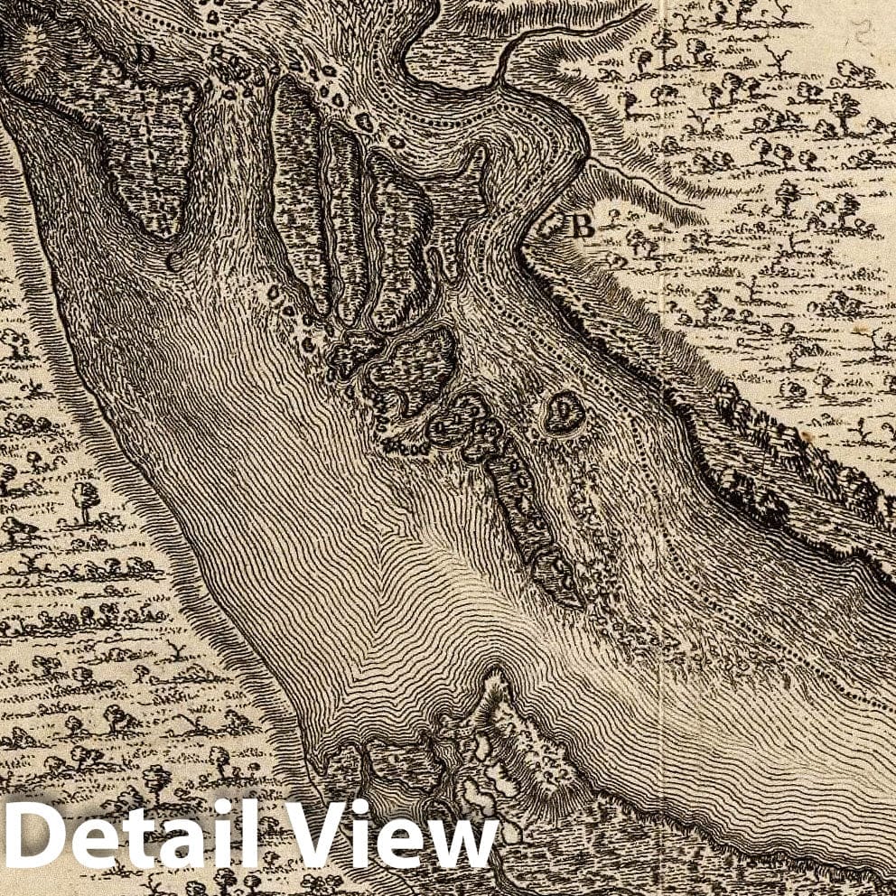 Historic Map : Rapids, in the River Ohio., 1778, Vintage Wall Decor