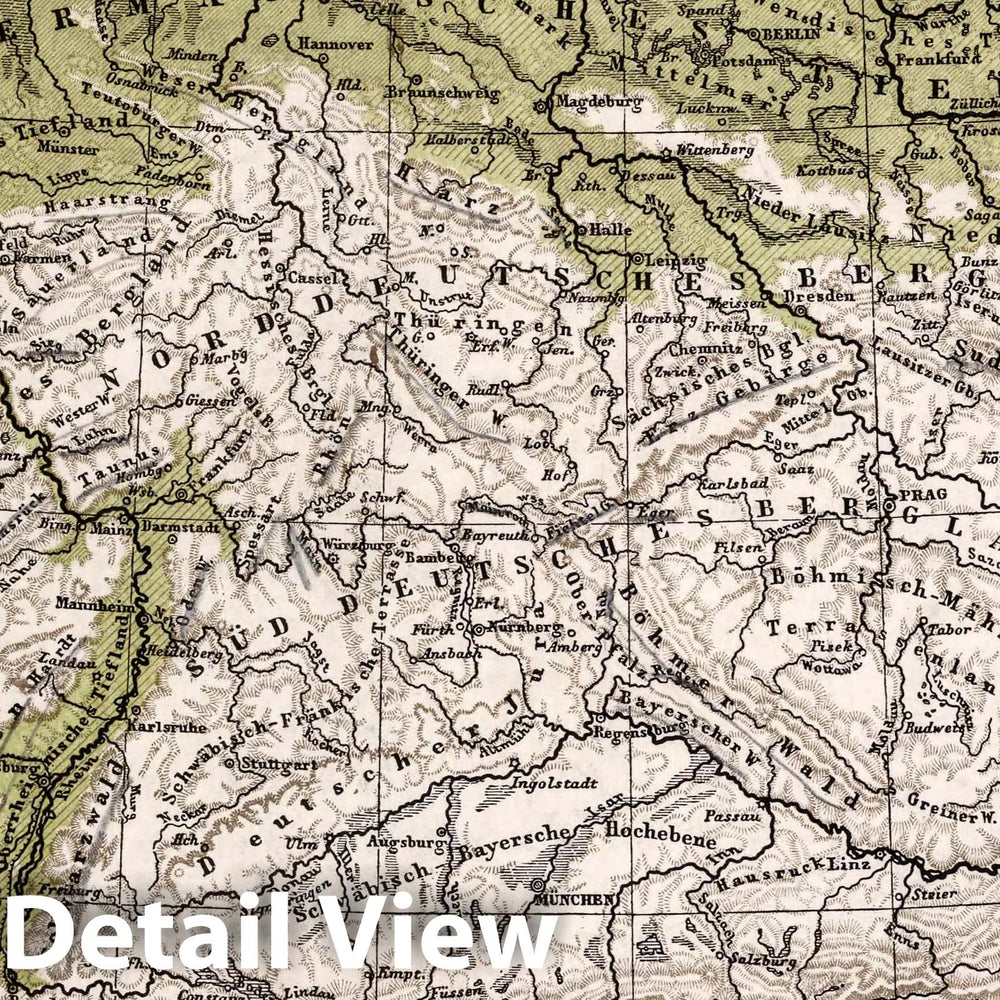 Historic Map : Germany, 9. Deutschland. (Germany.), 1872 Atlas , Vintage Wall Art