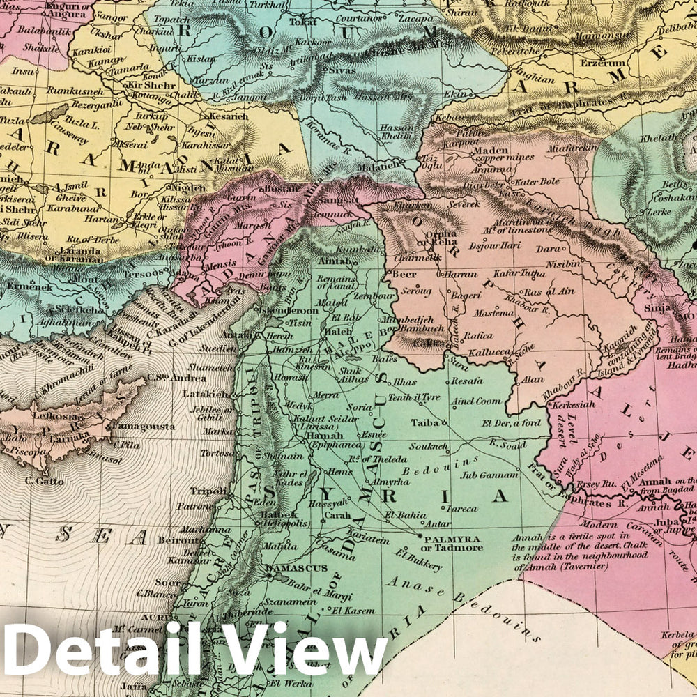 Historic Map : Turkey in Asia. (Inset) Environs of Constantinople, 1836 Atlas v1