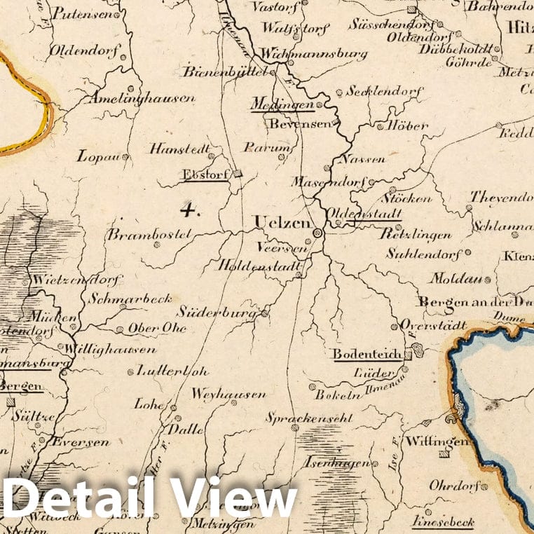 Historic Map : Germany, V. 2:6-10: VII: II. Hannover. 4. Das Furstenth: Luneburg, 1825 Atlas , Vintage Wall Art