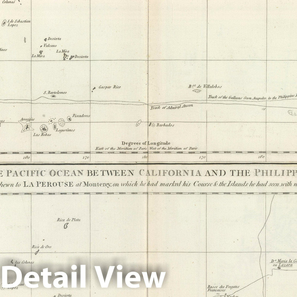 Historic Map : Exploration Book - 1799 Pacific Ocean between California and the Philippine Islands. - Vintage Wall Art