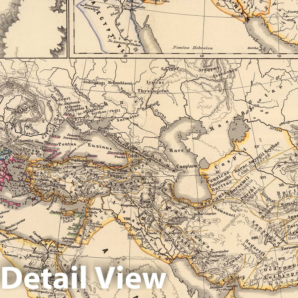 Historic Map : Iran; Iraq, Middle East, Eastern Hemisphere 1865 Orbis terrarum regni Persici tempore. , Vintage Wall Art