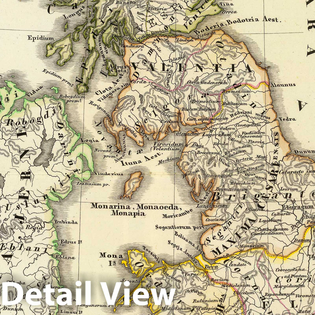 Historic Map : England; Ireland, British Isles 1865 Britannia et Hibernia. , Vintage Wall Art