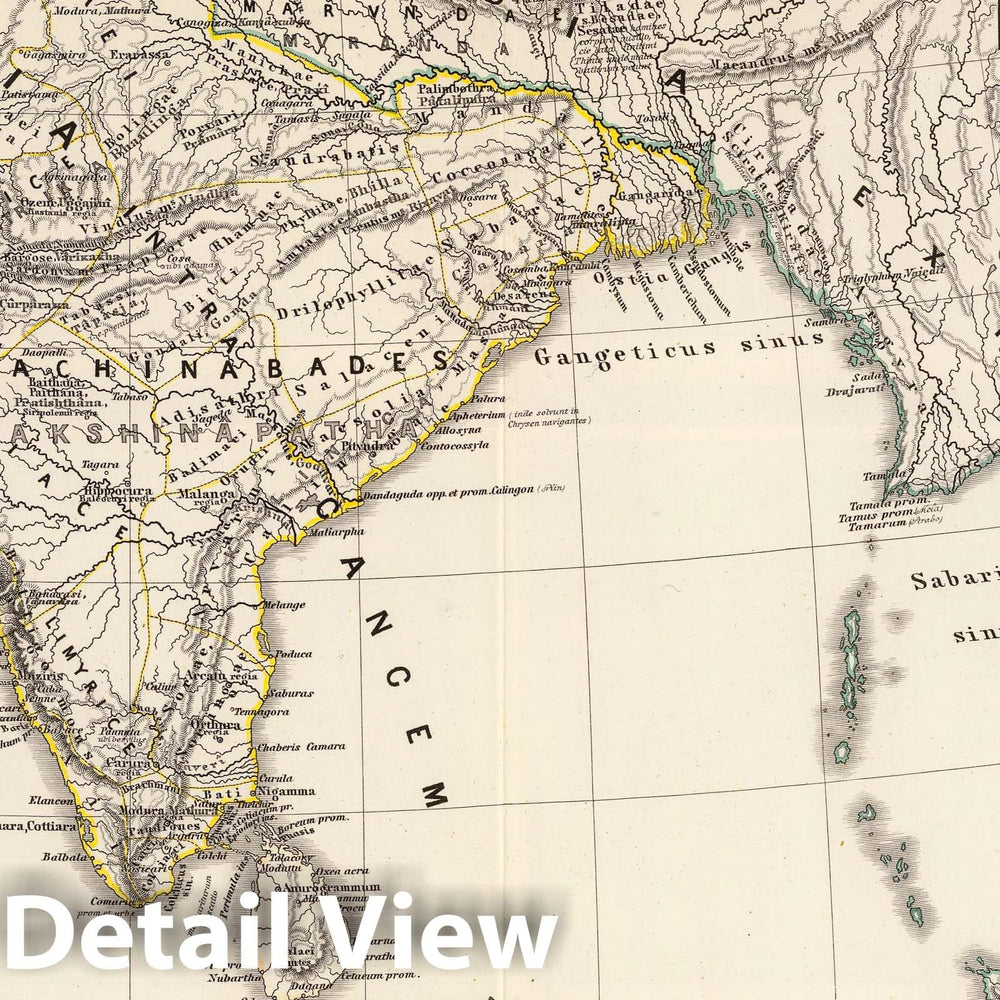 Historic Map : Classical Atlas - 1865 India. - Vintage Wall Art