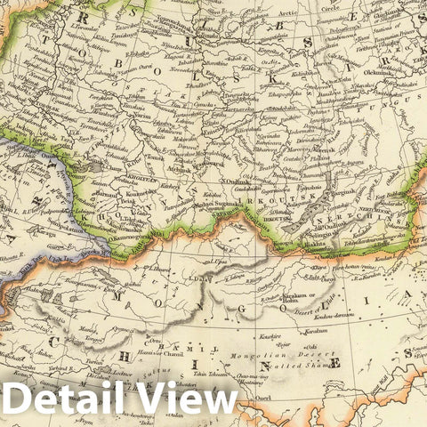 Historic Map : 1844 Russia In Asia and Tartary. - Vintage Wall Art
