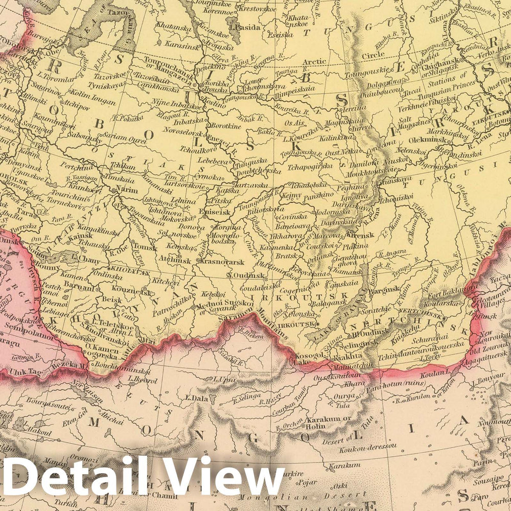 Historic Map : 1859 Russia In Asia and Tartary. v2 - Vintage Wall Art