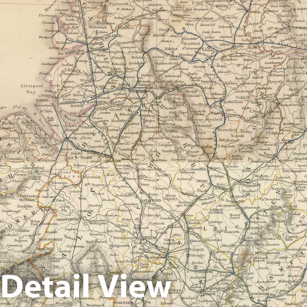 Historic Map : 1847 Composite: England and Wales Railway Map. - Vintage Wall Art