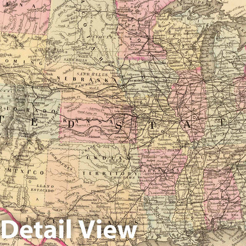 Historic Map : 1880 United States. - Vintage Wall Art