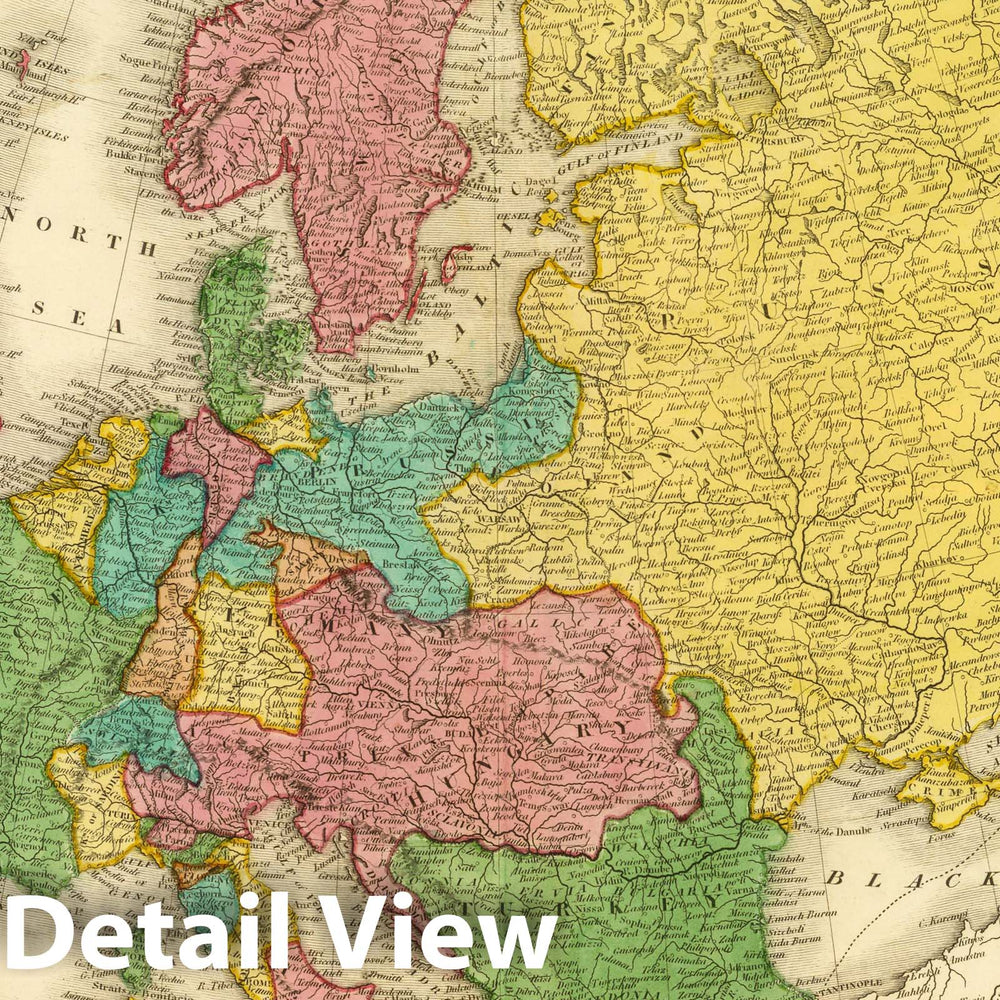 Historic Map : 1833 Europe. v1 - Vintage Wall Art